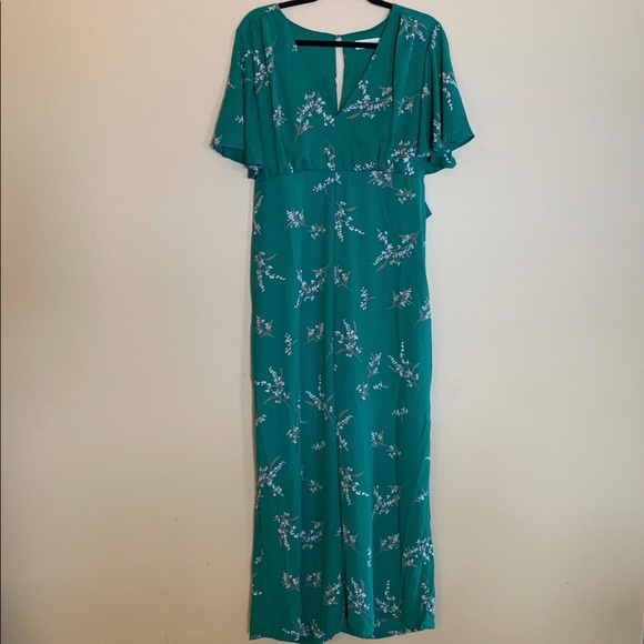 Green Floral Jumpsuit - Picture 3 of 7